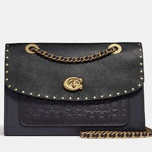 Coach Parker In Signature Leather w/ Rivets